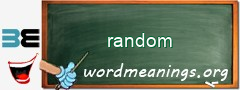 WordMeaning blackboard for random